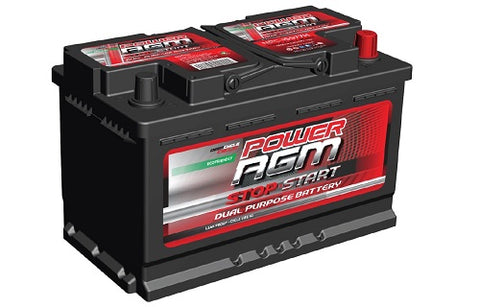 POWER CRANK NPCiSS66H 12V 910CCA 75AH AGM STOP START 2YEAR WARRANTY BATTERY (Power AGM Series)