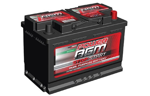 POWER CRANK NPCiSS77H 12V 1080 CCA 85AH AGM STOP START 2YEAR WARRANTY BATTERY (Power AGM Series)