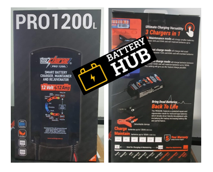 OZCHARGE PRO1200L MAINTAINER LITHIUM PRO SERIES 12V 12A BATTERY CHARGER.