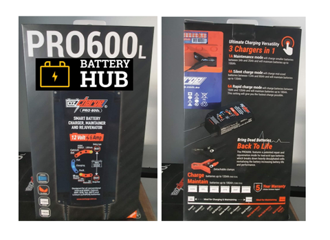 OZCHARGE PRO600L MAINTAINER LITHIUM PRO SERIES 12V 6A BATTERY CHARGER.