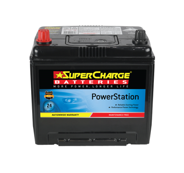 SUPERCHARGE PSN55D23R POWERSTATION 24 MONTH WARRANTY BATTERY.