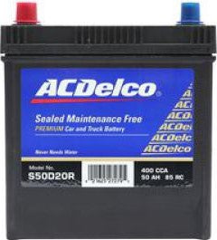 AC Delco Premium S50D20R Maintenance Free 3 Year Warranty Battery.