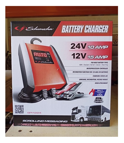 Schumacher SPI1224 Digital Scrolling Display 24 Month Battery Charger
