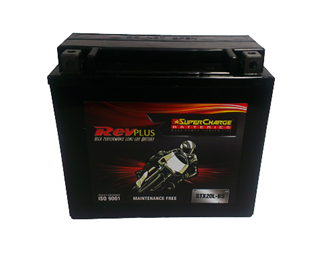 REVPLUS STX20L-BS  12 MONTH WARRANTY MOTORCYCLE AGM BATTERY.