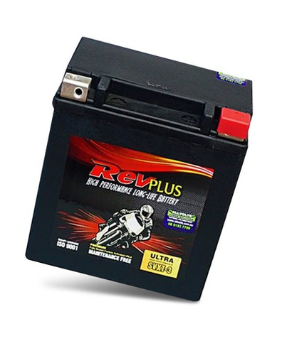 REVPLUS SVXT-3 PREMIUM FULLY SEALED 12 MONTH WARRANTY MOTORCYCLE BATTERY.