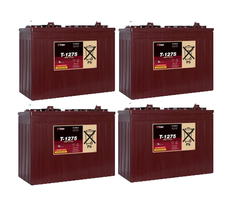 TROJAN T-1275 DEEP CYCLE  SET OF 4 BATTERY