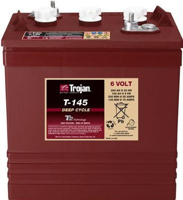 TROJAN DEEP CYCLE T-145 SIGNATURE SERIES 6V 260AH T2 TECHNOLOGY BATTERY