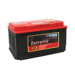 EXIDE EXTREME XDIN77MF 42 MONTH WARRANTY PASSENGER BATTERY.