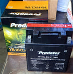 PREDATOR YB16CL-BS 12 MONTH WRRANTY JETSKI BATTERY.