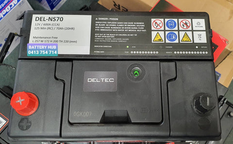 DELTEC NS70 600CCA MAINTENANCE FREE 70AH MODERN TECHNOLOGY BATTERY