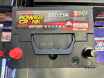 POWER CRANK CMF 55D23R PLATINUM RANGE 610 CCA 2 YEAR WARRANTY BATTERY.