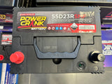 POWER CRANK CMF 55D23R PLATINUM RANGE 610 CCA 2 YEAR WARRANTY BATTERY.