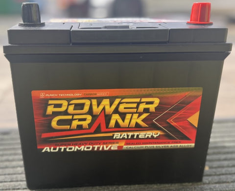 POWER CRANK CMF NS60AL PLATINUM SERIES 12V 465CCA 2 YEARS WARRANTY BATTERY.